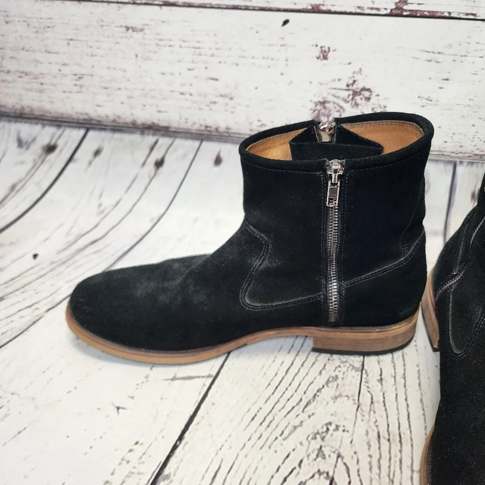 New‎ Republic Mark Mcnairy Black Suede Leather Booties Size 11